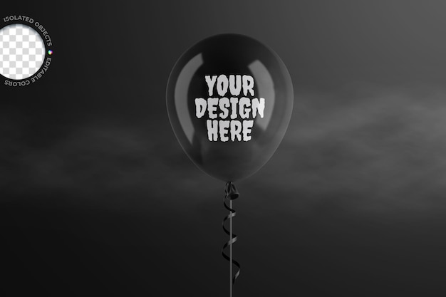 Halloween Concept Mockup Featuring Helium Balloon – Free Download