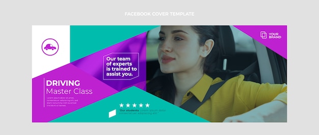 Driving School Facebook Cover – Free Download