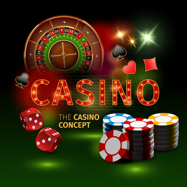 Realistic Colored Casino Online Games with Roulette, Dice, and Gaming Pieces – Free Download