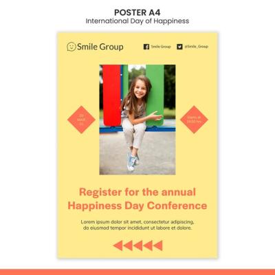 Celebrate International Day of Happiness Poster – Free Download