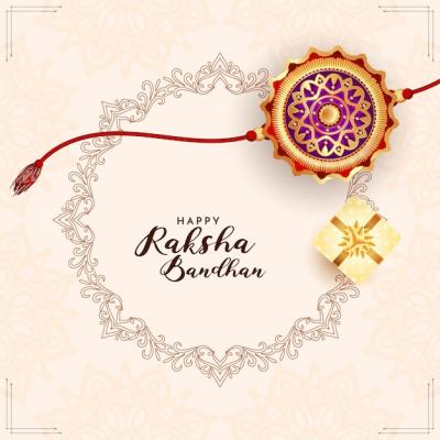 Traditional Raksha Bandhan Festival Background Vector – Free Download