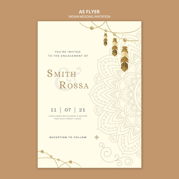 Indian Wedding Invitation Template – Free Download