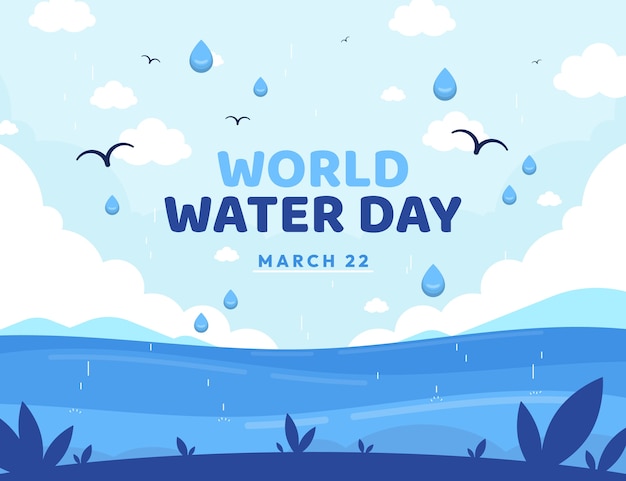 Flat World Water Day Background – Download Free Stock Photo