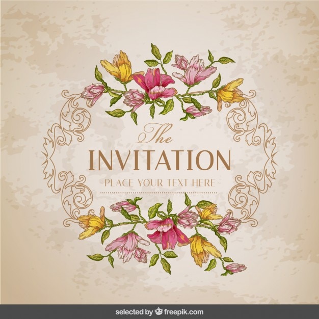 Floral Frame Vintage Card – Free Stock Photo, Download Free