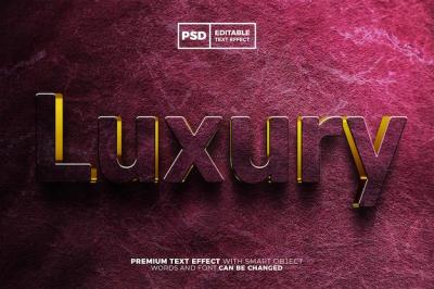 Luxury Leather Gold Bold 3D Editable Text Effect Mockup on Purple Leather Background – Free Download