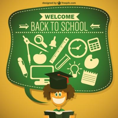 Cartoon School Student Vector Template – Free Download