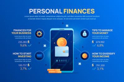 Gradient Finances Advice Infographic – Free Download Stock Photo