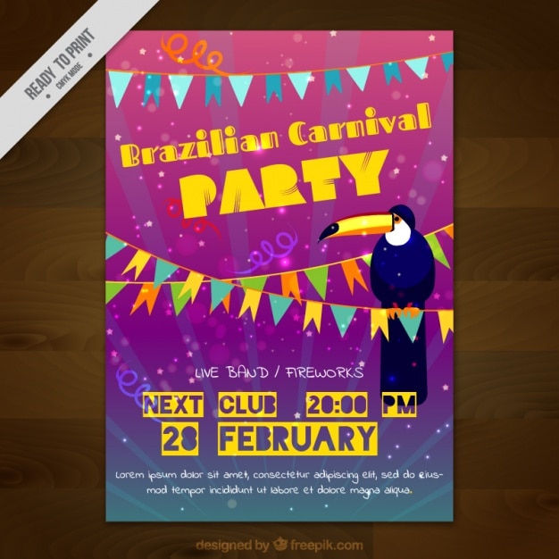 Vibrant Brazilian Carnival Brochure – Free Download