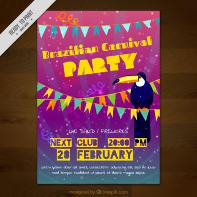 Vibrant Brazilian Carnival Brochure – Free Download