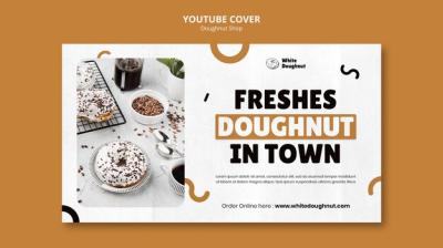 Doughnut Shop YouTube Cover Template – Free Download