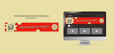 Oktoberfest Celebration YouTube Banner Template – Free Download