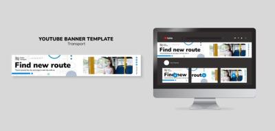 Transport Service YouTube Banner Template – Free to Download