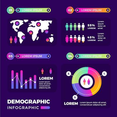 Gradient Demographic Chart Design – Free Stock Photo for Download