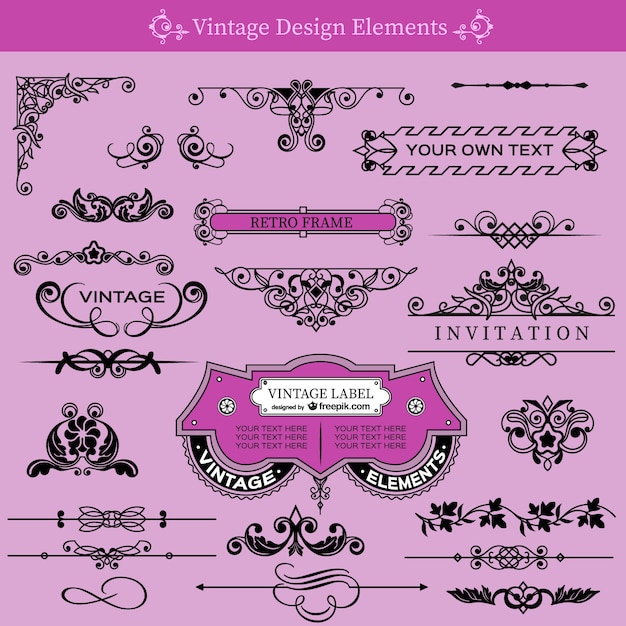 Vintage Swirls Decorative Collection – Free Download