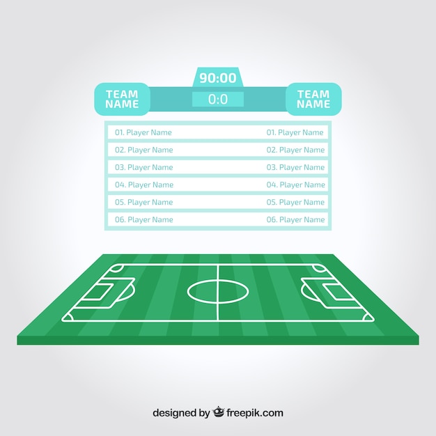 Soccer Field Background with Scoreboard – Free Download