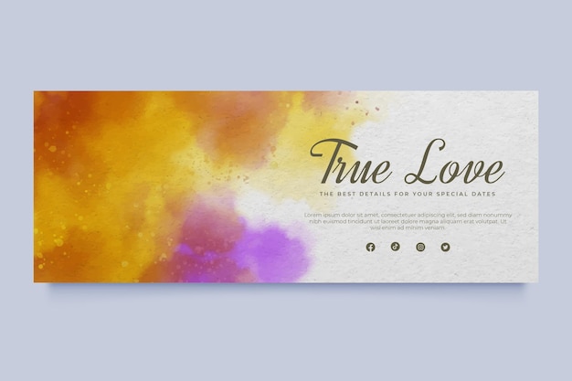 Abstract Watercolor Social Media Cover Template – Free Stock Photo for Download