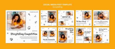 Community Storytelling Instagram Post Templates – Free Download