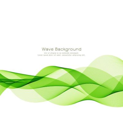 Abstract Green Wave Business Background – Free to Download