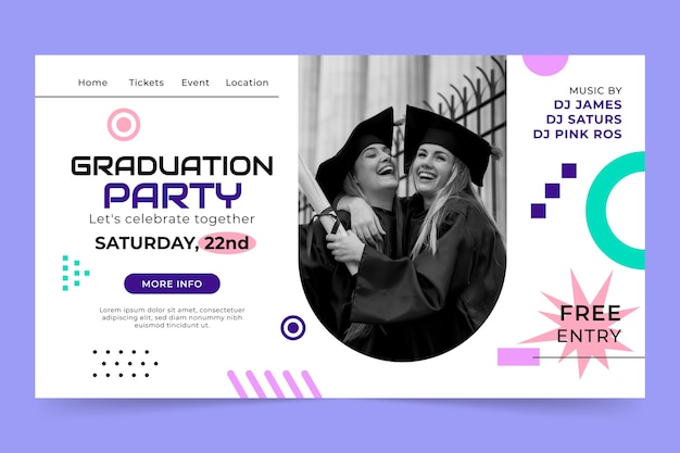 Class of 2023 Graduation Landing Page Template – Free Download