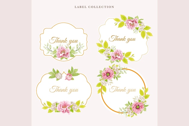 Floral Labels in Flat Design – Free to Download