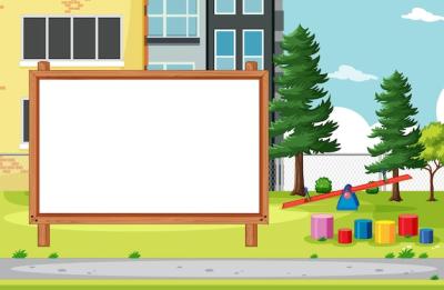 Empty Playground Banner Board – Free Download