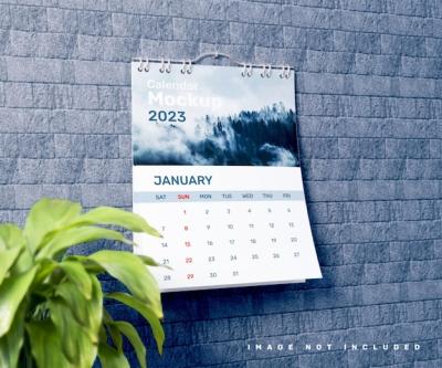 Wall Calendar Mockup: Download Free Stock Photo