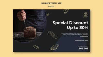 Bakery Ad Template Banner – Free Stock Photo for Download