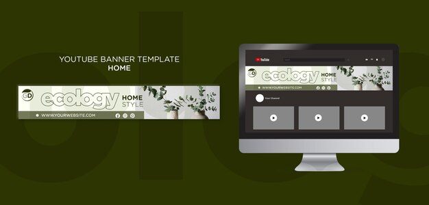 Eco Home Real Estate YouTube Banner Template – Free Download