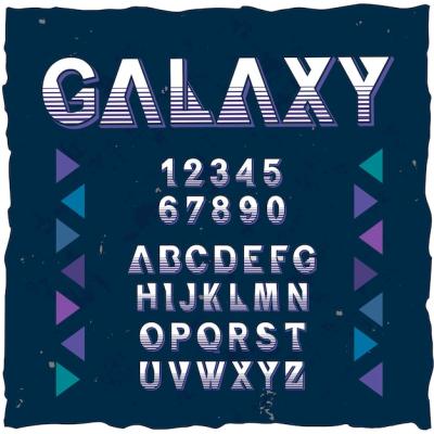 Galaxy Typeface: Original Label Design – Free Download