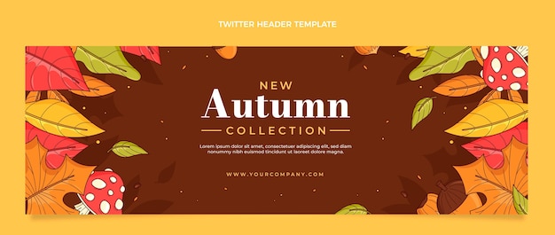 Hand Drawn Autumn Twitter Header – Free Download