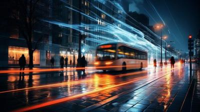 A Street Scene Featuring Light Trails from City Lights – Free Stock Photo for Download