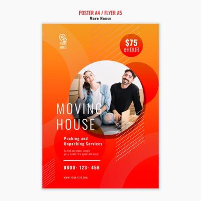 House Moving Poster Template – Free Download