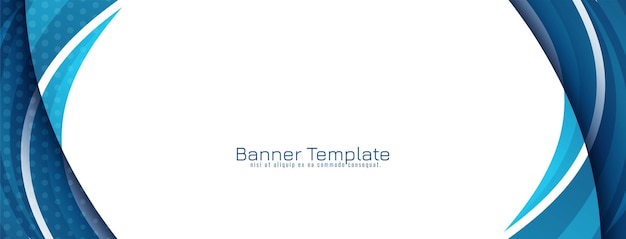 Elegant Blue Wave Design Banner Template Vector – Free Download