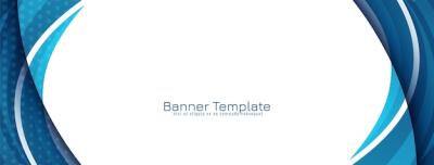 Elegant Blue Wave Design Banner Template Vector – Free Download