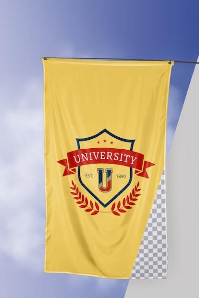 University Flag Concept Mock-Up – Free Download