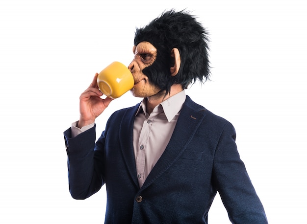 Monkey Man Holding a Cup of Coffee – Free Stock Photo, Download Free