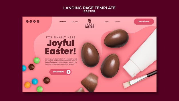 Easter Day Celebration Landing Page Template – Free Download