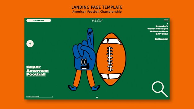 Flat Design Super Bowl Template – Free Download