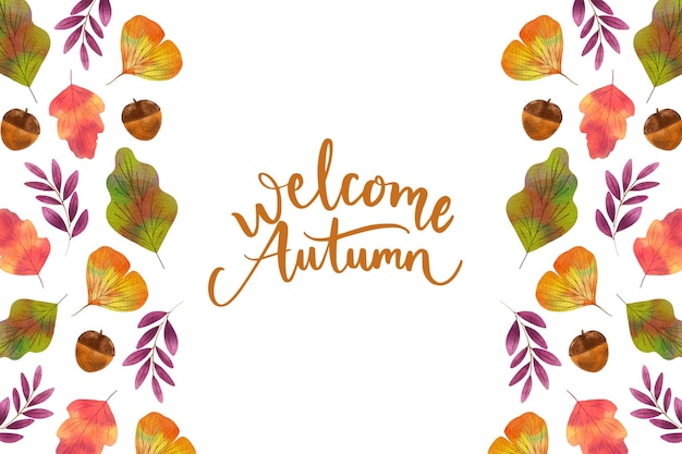 Stunning Watercolor Autumn Background – Free Download