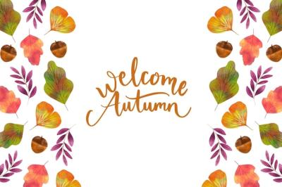 Stunning Watercolor Autumn Background – Free Download