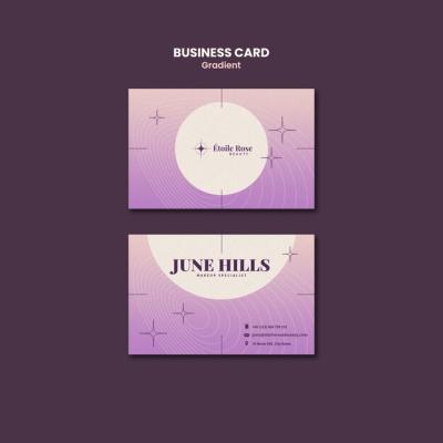 Gradient Tone Horizontal Business Card Template – Free Download