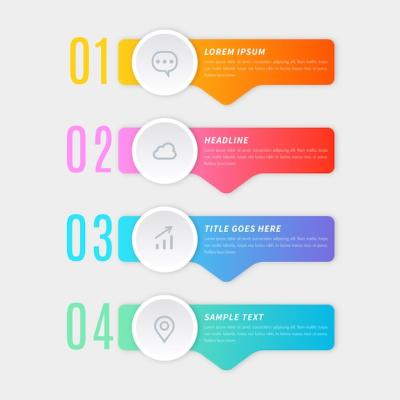 Gradient Infographic Template for Free Download