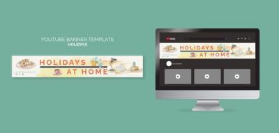 Family Time at Home YouTube Banner Template – Free Download