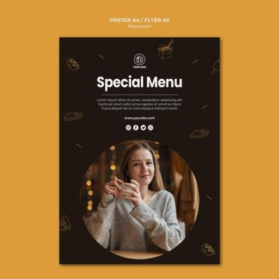 Restaurant Poster Template – Download Free Stock Photo