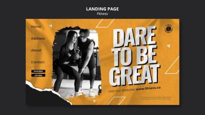 Gym and Fitness Landing Page Template – Free Download