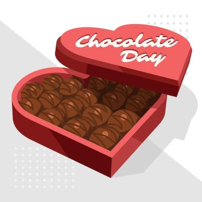 Flat World Chocolate Day Illustration – Free Download