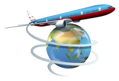 A Plane Travelling Around the Globe – Free Download