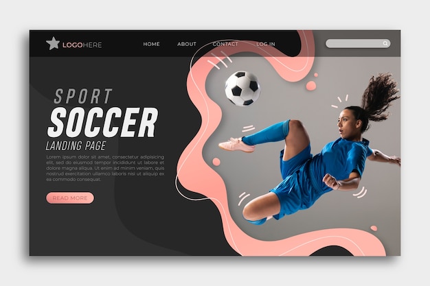 Sport Landing Page Design – Free Download Stock Photo