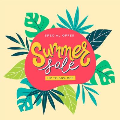 Hand Drawn Summer Sale Concept – Free to Download