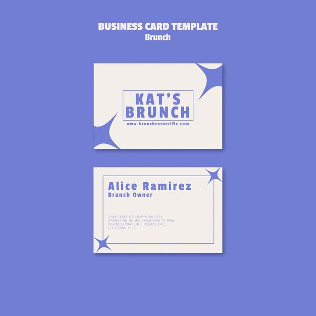 Delicious Hand-Drawn Brunch Business Card – Free Download